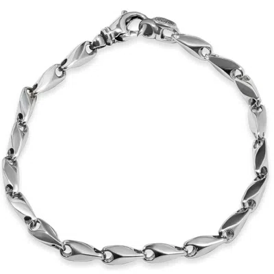 Pompeii3 Men's Classic Seed Link 14k Gold (26gram) Or Platinum (42gram) 4mm Bracelet 8" In Gray