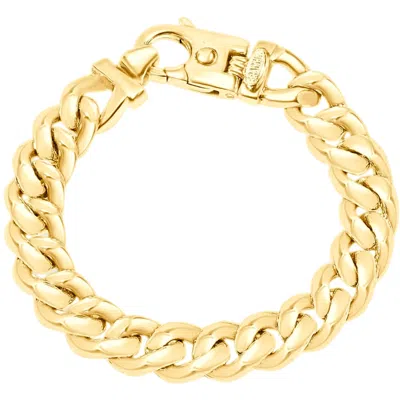 Pompeii3 Men's Cuban 14k Gold (119gram) Or Platinum (191gram) 12mm Link Bracelet 9" In Silver