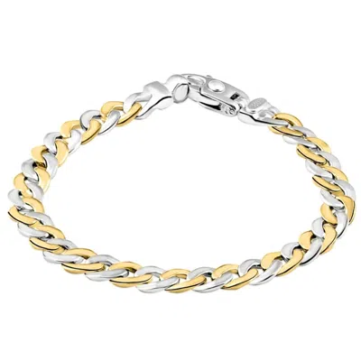 Pompeii3 Men's Cuban 14k Gold (31gram) Or Platinum (47gram) 8mm Link Bracelet 8.25" In Orange