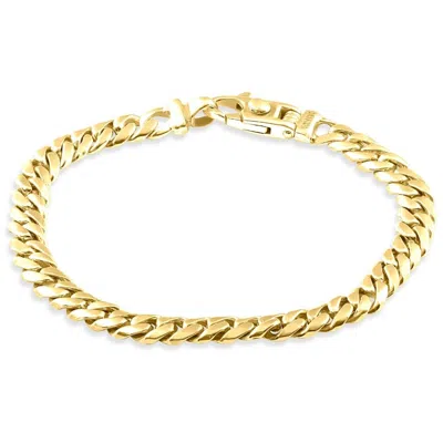 Pompeii3 Men's Cuban 14k Gold (31gram) Or Platinum (49gram) 6.5mm Link Bracelet 8.5" In Multi