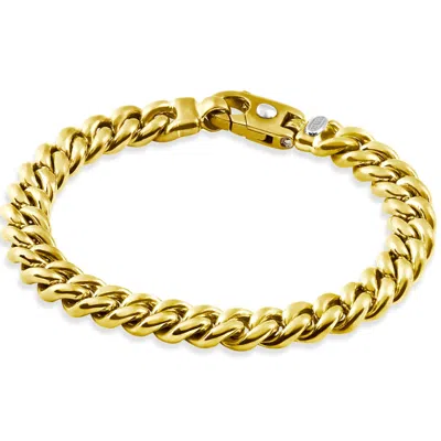 Pompeii3 Men's Cuban 14k Gold (76gram) Or Platinum (122gram) 9.5mm Link Bracelet 9" In Multi