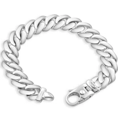 Pompeii3 Men's Cuban 14k Gold (86gram) Or Platinum (161gram) 13.5mm Link Bracelet 9" In Multi