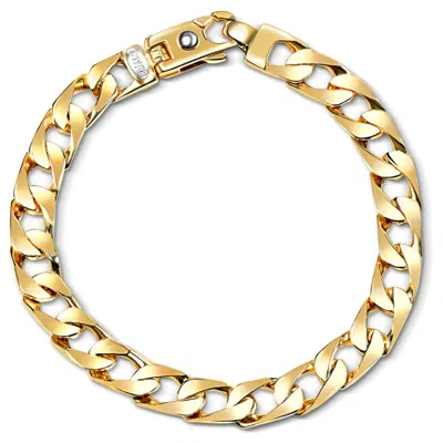 Pompeii3 Men's Cuban 14k Yellow Gold Solid Heavy 9mm Link Bracelet 8.5"