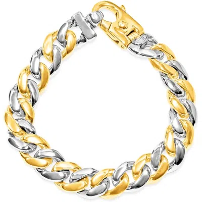 Pompeii3 Men's Cuban Link 14k Gold (101gram) Or Platinum (163gram) 13mm Bracelet 9" In Silver