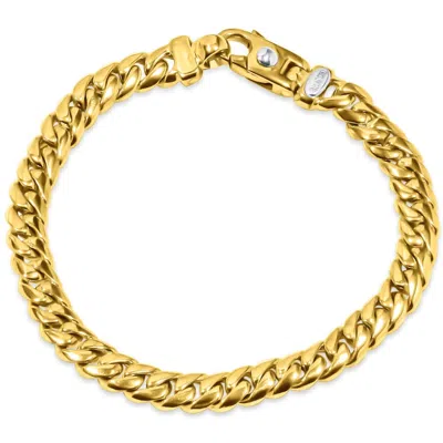 Pompeii3 Men's Cuban Link 14k Gold (43gram) Or Platinum (69gram) 7.5mm Bracelet 8.5" In Multi
