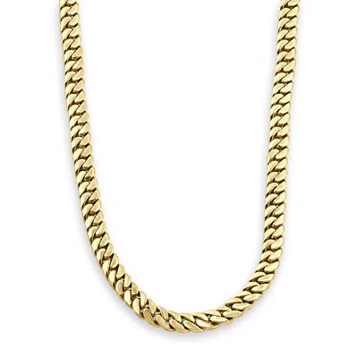 Pompeii3 Men's Cuban Link 14k Gold (43gram) Or Platinum (69gram) 7mm Link Bracelet 8.5" In Silver