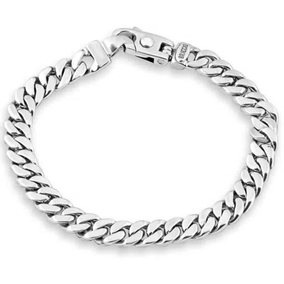 Pompeii3 Men's Cuban Link 14k Gold (49gram) Or Platinum (79gram) 8mm Link Bracelet 8.5" In Silver