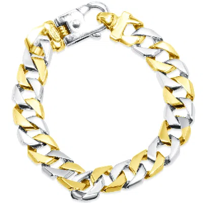 Pompeii3 Men's Cuban Link 14k Gold (62gram) Or Platinum (99gram) 12.5mm Bracelet 8.5" In Metallic