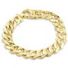 Pompeii3 Men's Cuban Link 14k Gold (74gram) Or Platinum (119gram) 13.5mm Link Bracelet 9" In Multi