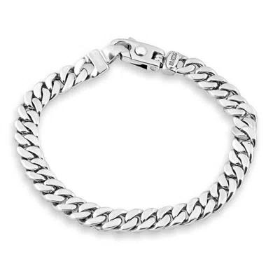Pompeii3 Men's Cuban Link 14k Gold Solid 950 Platinum 8mm Link Bracelet 7.5"