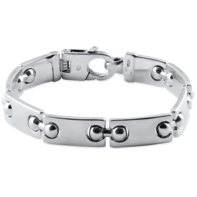 Pompeii3 Men's Cuff Link 14k Gold (99gram) Or Platinum (160gram) 11.5mm Bracelet 9" In Silver