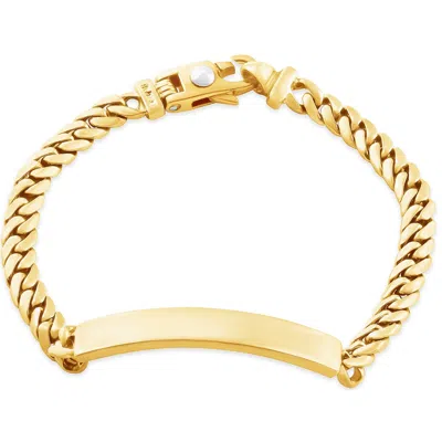 Pompeii3 Men's Cuffed Link 14k Gold (29gram) Or Platinum (47gram) 6-8mm Bracelet 8.5" In White