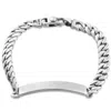 Pompeii3 Men's Cuffed Link 14k Gold (49gram) Or Platinum (79gram) 8-10mm Bracelet 8.5" In Silver
