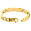 Pompeii3 Men's Cuffed Link 14k Gold (50gram) Or Platinum (94gram) 10mm Bracelet 8" In Multi
