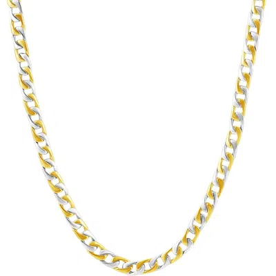 Pompeii3 Men's Curb 14k Gold (30gram) Or Platinum (56gram) 5mm Link Chain Necklace 20" In Brown
