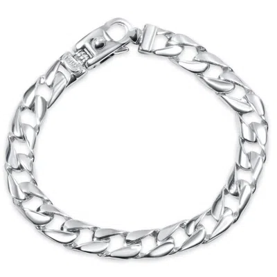 Pompeii3 Men's Curb Link 14k Gold (26gram) Or Platinum (43gram) 8.5mm Bracelet 8.5" In Multi
