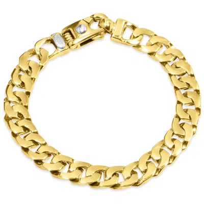 POMPEII3 MEN'S CURB LINK 14K GOLD (42GRAM) OR PLATINUM (67GRAM) 7.5MM BRACELET 8.5"