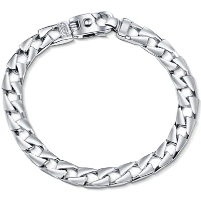 Pompeii3 Men's Curb Link 14k Gold (43gram) Or Platinum (70gram) 8mm Bracelet 8.5" In Multi