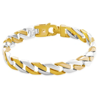 Pompeii3 Men's Curb Link 14k Gold (46gram) Or Platinum (74gram) 10mm Bracelet 8.25"