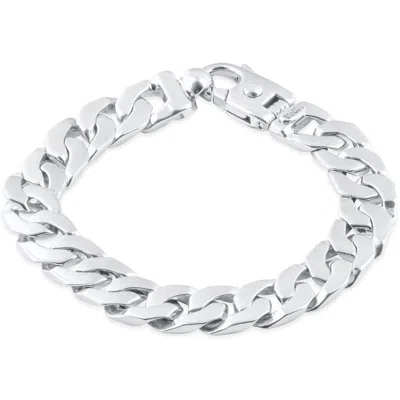Pompeii3 Men's Curb Link 14k Gold (69gram) Or Platinum (111gram) 11.5mm Bracelet 8.5" In Silver