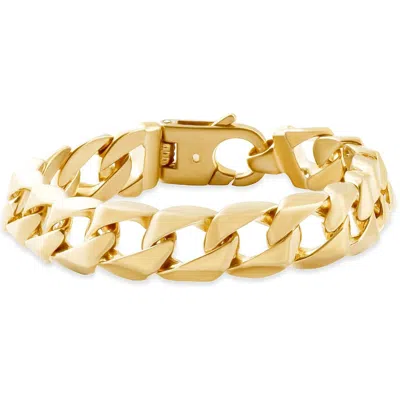 Pompeii3 Men's Curb Link 14k Gold (78gram) Or Platinum (126gram) 14mm Bracelet 9" In Orange