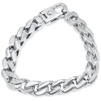 Pompeii3 Men's Curb Link 14k Gold (79gram) Or Platinum (127gram) 10.5mm Bracelet 9.25" In Silver