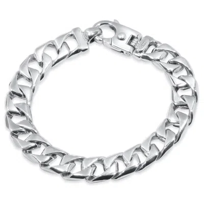 Pompeii3 Men's Curb Link 14k Gold (85gram) Or Platinum (132gram) 12mm Bracelet 8.5" In Multi