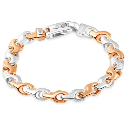 Pompeii3 Men's Designed 14k Gold (41gram) Or Platinum (63gram) 8mm Link Bracelet 8.5"