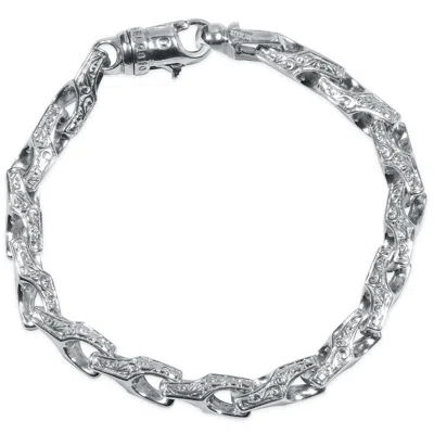 Pompeii3 Men's Designed 14k Gold (45gram) Or Platinum (73gram) Link Bracelet 8.5" In Silver
