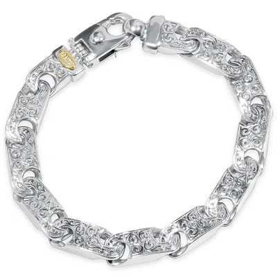 Pompeii3 Men's Designed 14k Gold (55gram) Or Platinum (88gram) Link Bracelet 8.5" In Silver