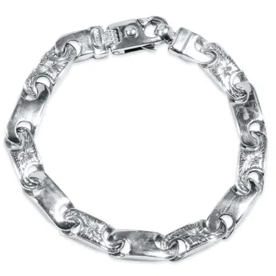 Pompeii3 Men's Designed 14k Gold (55gram) Or Platinum (88gram) Link Bracelet 8.5" In Silver