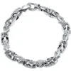 Pompeii3 Men's Designed 14k Gold (65gram) Or Platinum (104gram) 9mm Link Bracelet 8.5" In Silver