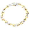 Pompeii3 Men's Designed Bolt 14k Gold (51g) Or Platinum (95g) 7mm Link Bracelet 8.5" In Multi