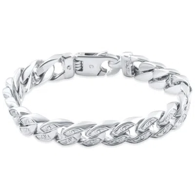 Pompeii3 Men's Designed Link 14k Gold (62gram) Or Platinum (100gram) 10.5mm Bracelet 8.25 In White