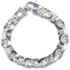 Pompeii3 Men's Designed Link 14k Gold (75gram) Or Platinum (121gram) 12.5mm Bracelet 8.5" In Silver
