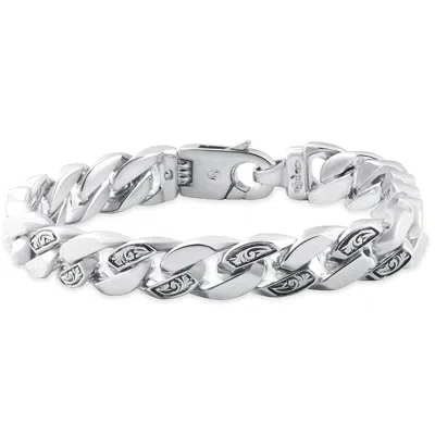 Pompeii3 Men's Designed Link 14k Gold (79gram) Or Platinum (127gram) 10.5mm Bracelet 9.25 In Silver