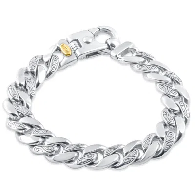 Pompeii3 Men's Designed Link 14k Gold (87gram) Or Platinum (163gram) 12mm Bracelet 8.75" In Silver