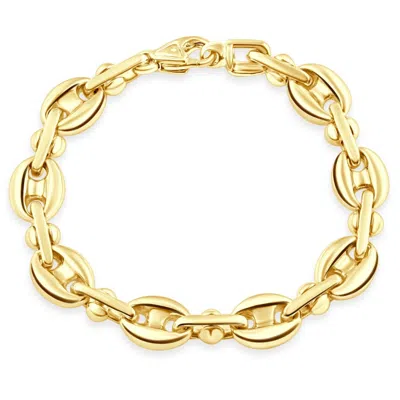 Pompeii3 Men's Designed Mariner 14k Gold (70g) Or Platinum (131g) 10mm Link Bracelet 8.5"
