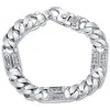 Pompeii3 Men's Designer Diamond Figaro 14k Gold (85gram) Or Platinum (159gram) 12mm Bracelet 8.5" In Silver
