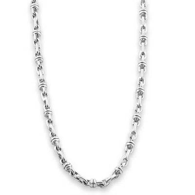Pompeii3 Men's Designer Rolo Link 14k Gold (34gram) Or Platinum (55gram) 6mm Bracelet 8.5" In Silver