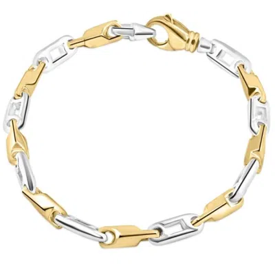 Pompeii3 Men's Designer Seed 14k Gold (30gram) Or Platinum (48gram) 5mm Link Bracelet 9"
