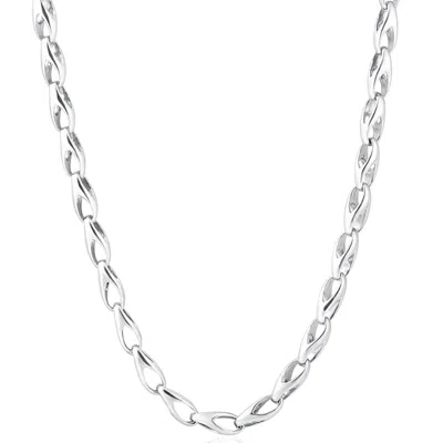 Pompeii3 Men's Designer Seed 14k Gold (39gram) Or Platinum (73gram) 5.5mm Link Chain Necklace 20" In Silver