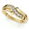 Pompeii3 Men's Diamond Curve Polished Wedding Ring Lab Grown 10k Gold In Multi
