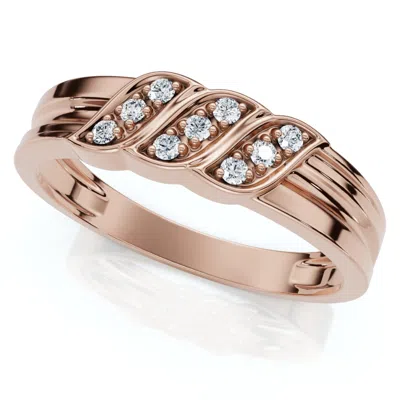 Pompeii3 Men's Diamond Ring 14k Gold Wedding Ring 9-stone Lab Grown Size: 10.5 In Multi