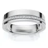 Pompeii3 Men's Diamond Wedding Ring High Polished 14k Gold Or Platinum Lab Grown Ef/vs In Metallic