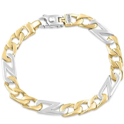 Pompeii3 Men's Figaro 14k Gold (39gram) Or Platinum (63gram) 8.5mm Link Bracelet 8.25" In Multi