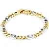 Pompeii3 Men's Figaro 14k Gold (43gram) Or Platinum (70gram) 8mm Link Bracelet 8.25" In Silver