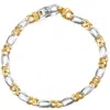 Pompeii3 Men's Figaro Link 14k Gold (14gram) Or Platinum (23gram) 5.5mm Bracelet 8.5" In Multi