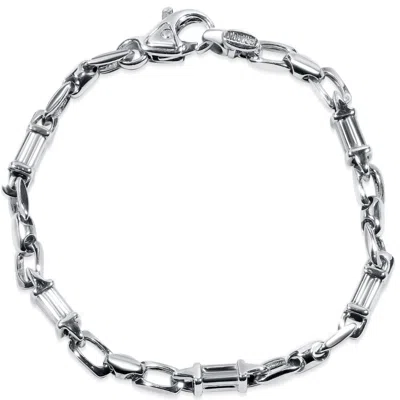 Pompeii3 Men's Figaro Link 14k Gold (16gram) Or Platinum (27gram) 5.5mm Bracelet 8.5" In Multi