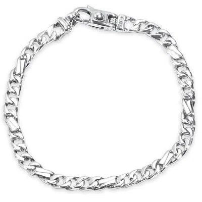 Pompeii3 Men's Figaro Link 14k Gold (19gram) Or Platinum (30gram) 5.5mm Bracelet 8" In Metallic